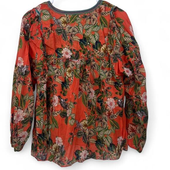 Johnny Was | XS | Blouse Floral Embroidered Tassel Peasant Top Shirt Women - Picture 4 of 4